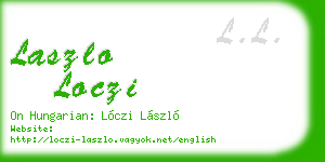 laszlo loczi business card