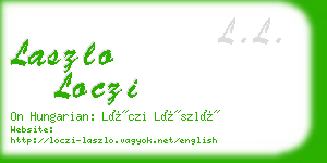 laszlo loczi business card